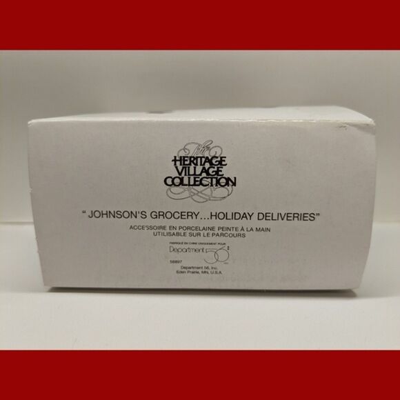 Dept 56 'Johnson's Grocery Holiday Deliveries' Heritage Village-Mint w/Box! - Picture 4 of 5